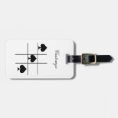 Étiquette À Bagage Black Spades Tic Tac Toe Thunder_Cove (Devant horizontal)