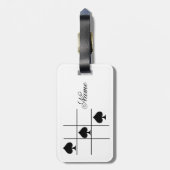 Étiquette À Bagage Black Spades Tic Tac Toe Thunder_Cove (Dos Vertical)