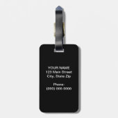 Étiquette À Bagage Black Sporty Team Jersey (Dos Vertical)