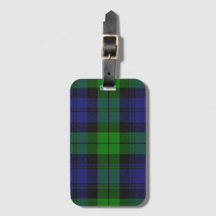Étiquette À Bagage Black Watch Tartan Plaid Scottish Motif