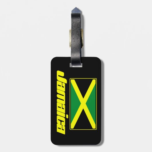 Étiquette À Bagage Black with Jamaica (Dos Vertical)