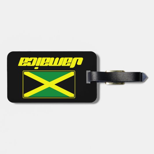 Étiquette À Bagage Black with Jamaica (Dos horizontal)