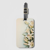 Étiquette À Bagage Blanc Lilies Floral - iPhone / coque ipad (Devant Vertical)