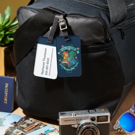 Étiquette À Bagage Blason floral HOGWARTS™ (Recto & Verso)