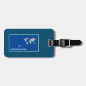 Étiquette À Bagage Bleu (Devant horizontal)