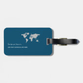 Étiquette À Bagage Bleu (Dos horizontal)