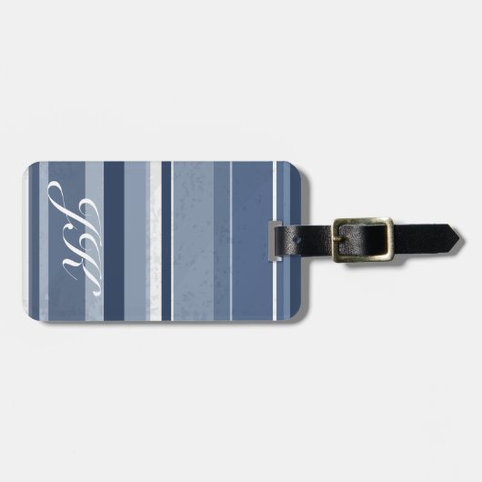 Étiquette À Bagage Bleu (Devant horizontal)