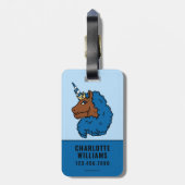 Étiquette À Bagage Bleu Afro Unicorn (Dos Vertical)