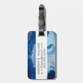Étiquette À Bagage Bleu Amore II (Dos Vertical)