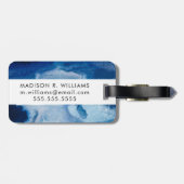 Étiquette À Bagage Bleu Amore II (Dos horizontal)