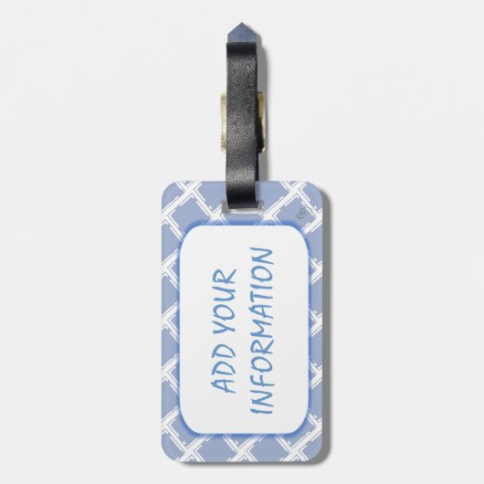 Étiquette À Bagage Bleu ardoise (Dos Vertical)