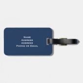 Étiquette À Bagage Bleu blanc rouge de emballage britannique de (Dos horizontal)