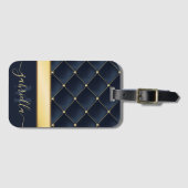 Étiquette À Bagage Bleu bleu marine (Devant Horizontal)