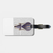 Étiquette À Bagage Bleu chaud à gradins de ballon à air (Dos horizontal)