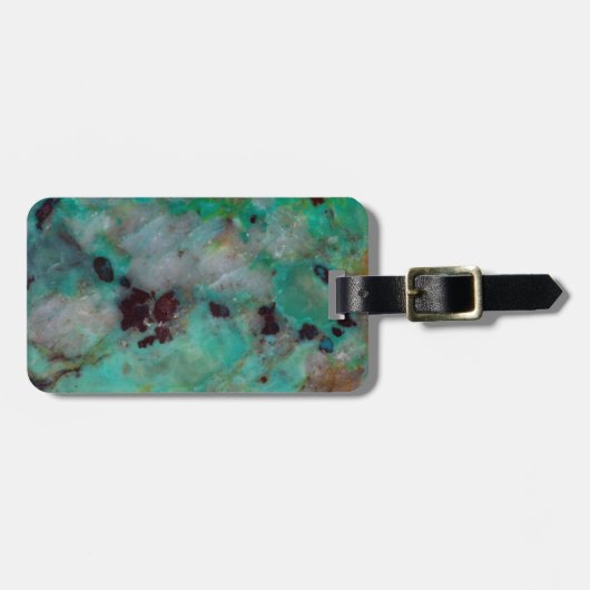 Étiquette À Bagage Bleu Chrysocolla Jasper (Devant horizontal)