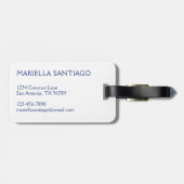 Étiquette À Bagage Bleu de Fiesta (Dos horizontal)