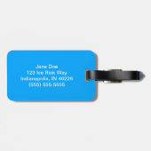 Étiquette À Bagage Bleu d'étiquette de bagage de patins de glace (Dos horizontal)