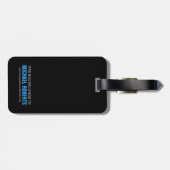 Étiquette À Bagage Bleu Drôle Éteins tes mains de mon sac (Dos horizontal)