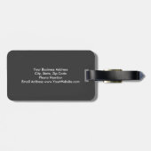 Étiquette À Bagage Bleu gris tendance (Dos horizontal)