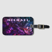 Étiquette À Bagage Bleu hawaïen (Devant Horizontal)