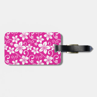 ÉTIQUETTE À BAGAGE BLEU HAWAII (ROSE CHAUDE)