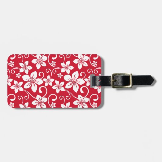 ÉTIQUETTE À BAGAGE BLEU HAWAII (ROUGE) (Devant horizontal)