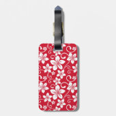 ÉTIQUETTE À BAGAGE BLEU HAWAII (ROUGE) (Dos Vertical)