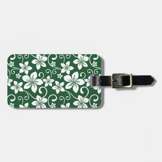 ÉTIQUETTE À BAGAGE BLEU HAWAII (VERT FORESTIER) (Devant horizontal)