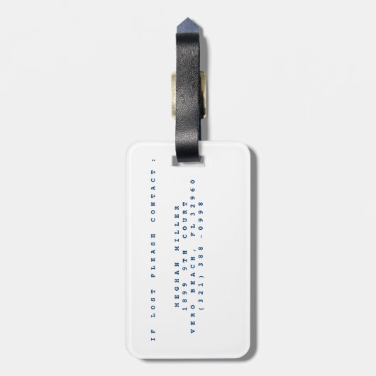 Étiquette À Bagage Bleu Laisser l'aventure commencer les bagages (Dos Vertical)