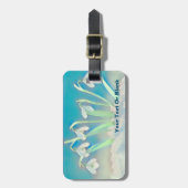Étiquette À Bagage Bleu neige (Devant Vertical)