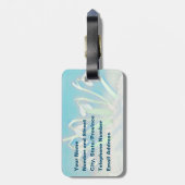 Étiquette À Bagage Bleu neige (Dos Vertical)