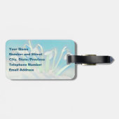 Étiquette À Bagage Bleu neige (Dos horizontal)