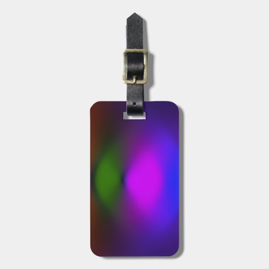 Étiquette À Bagage Bleu néon, Violet, Vert, Orange (Devant Vertical)