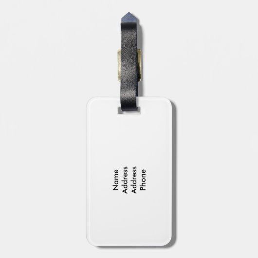 Étiquette À Bagage Bleu néon, Violet, Vert, Orange (Dos Vertical)