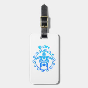 Étiquette À Bagage Bleu océanique Bélize