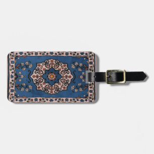 Étiquette À Bagage Bleu Oriental Persan Turc Motif
