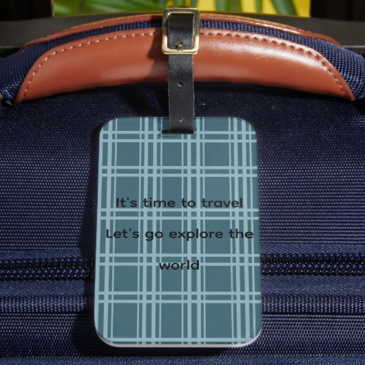 Étiquette À Bagage Bleu plaid (Insitu Rectoal 2)