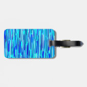 Étiquette À Bagage Bleu pluie gouttes Abstraites (Dos horizontal)