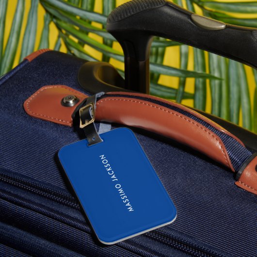 Étiquette À Bagage Bleu profond tendance moderne professionnel (Insitu Rectoal 1)