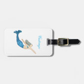 Étiquette À Bagage Bleu-queue Sirène nager Thunder_Cove (Devant horizontal)