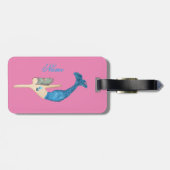 Étiquette À Bagage Bleu-queue Sirène nager Thunder_Cove (Dos horizontal)