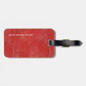 Étiquette À Bagage bleu rouge moderne rayé voyage (Dos horizontal)