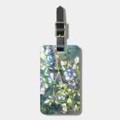 Étiquette À Bagage Bleuets, fruit romantique Peinture d'aquarelle (Devant Vertical)