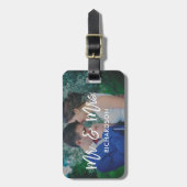 Étiquette À Bagage Bliss légers | M. & Mme Photo (Devant Vertical)