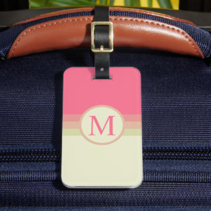 Étiquette À Bagage Bloc de couleur beige pâle rose