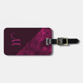 Étiquette À Bagage Bloc de couleur Bourgogne (Devant horizontal)