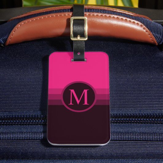 Étiquette À Bagage Bloc de couleur Brown rose vif personnalisé (Insitu Rectoal 2)