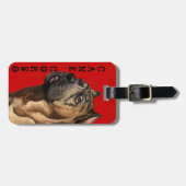 Étiquette À Bagage Bloc de couleur Canne Corso (Devant horizontal)