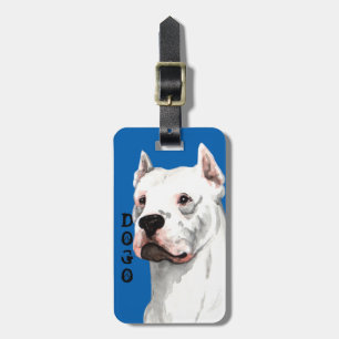 Étiquette À Bagage Bloc de couleur de Dogo Argentino