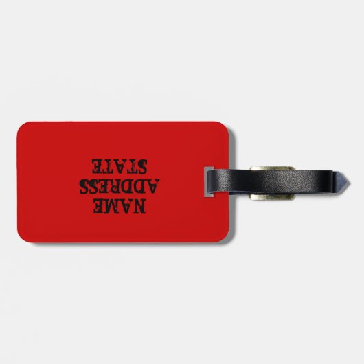 Étiquette À Bagage Bloc de couleur de Puli (Dos horizontal)